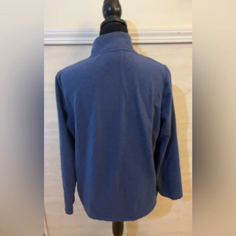 Alfred Dunner Blue Studded Track Pants & Jacket Set